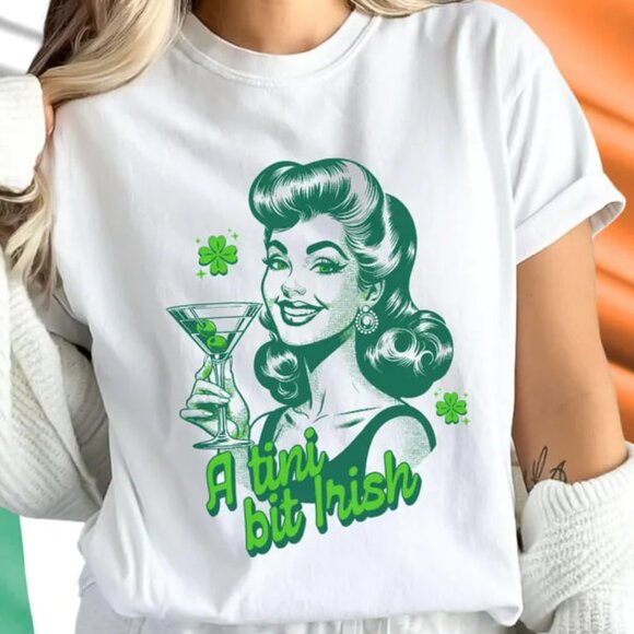 Tops - Funny Graphic Irish Shirt, Shamrock Tshirt, Lucky Gift Shirt